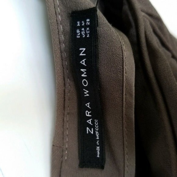 ZARA Pencil Skirt Ruched Work Office Career & Thigh Split Sz M - EUC! - Picture 8 of 9